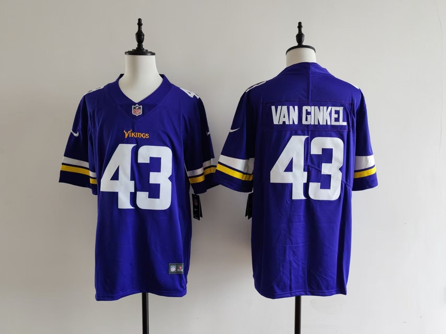 Men's Minnesota Vikings Andrew Van Ginkel Jersey - Purple#43 football jersey product view 1