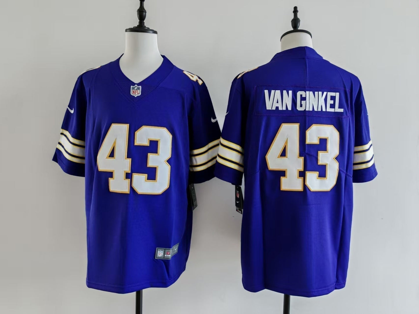 Men's Minnesota Vikings Andrew Van Ginkel Jersey - Retro Purple football jersey product view 1