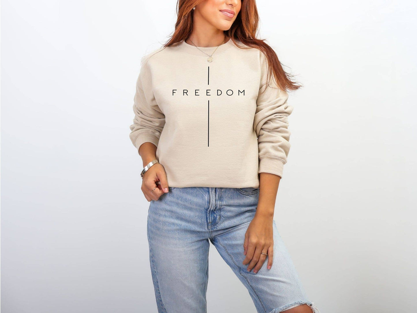 Freedom Cross Usa Faith Women's Graphic Sweatshirt Unisex T-shirt, Sweatshirt, Hoodie, Long Sleeve Tee - T-Shirt, Sweatshirt, Hoodie