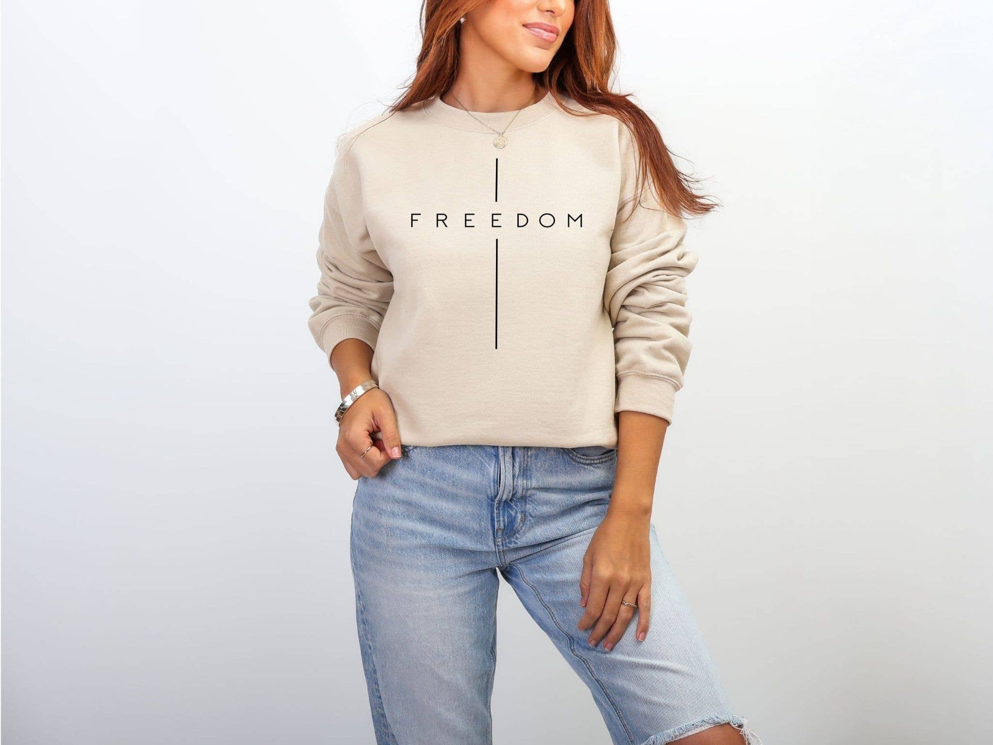 Freedom Cross Usa Faith Women's Graphic Sweatshirt Unisex T-shirt, Sweatshirt, Hoodie, Long Sleeve Tee - T-Shirt, Sweatshirt, Hoodie