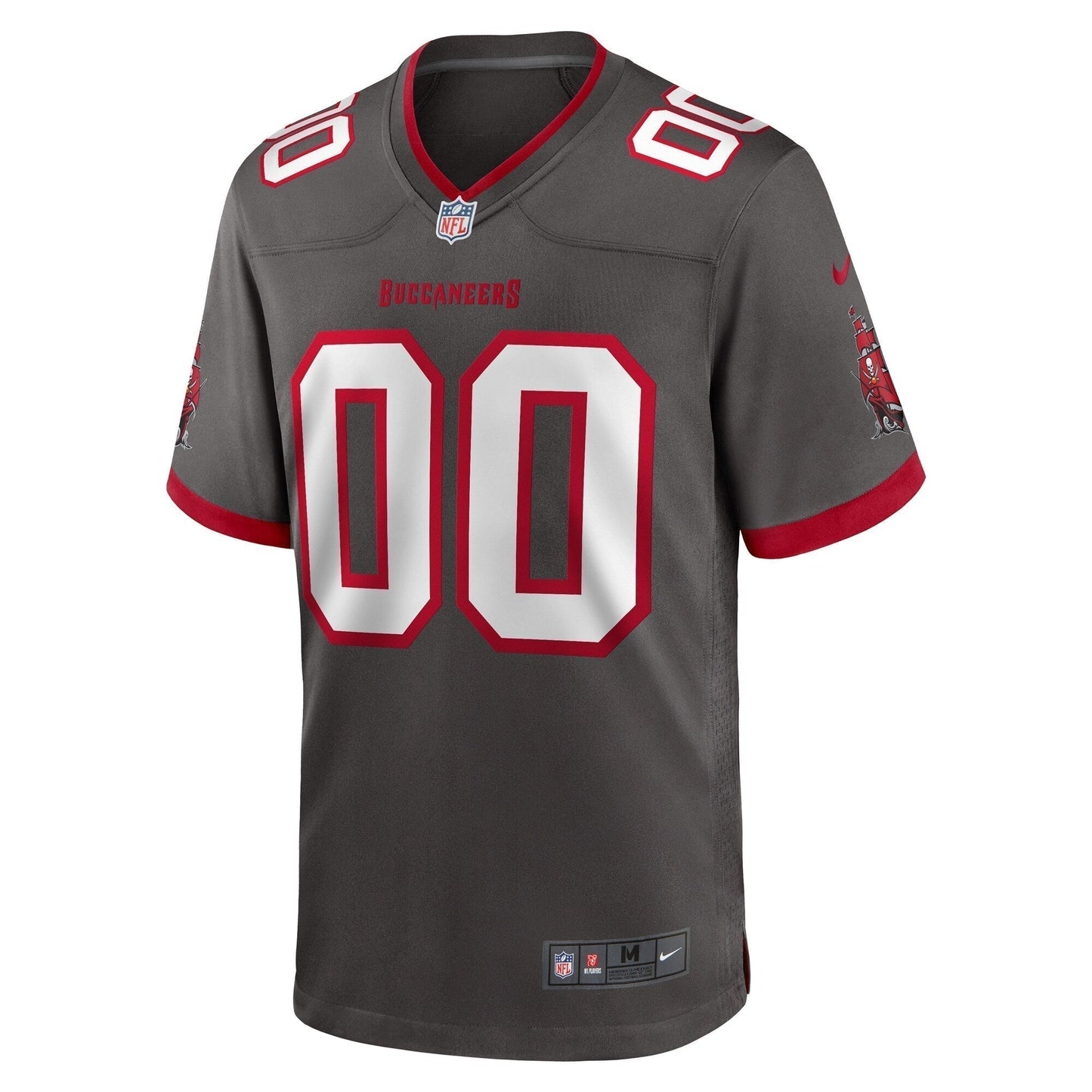 Tampa Bay Buccaneers Alternate Custom Game Jersey - Pewter football jersey product view 2