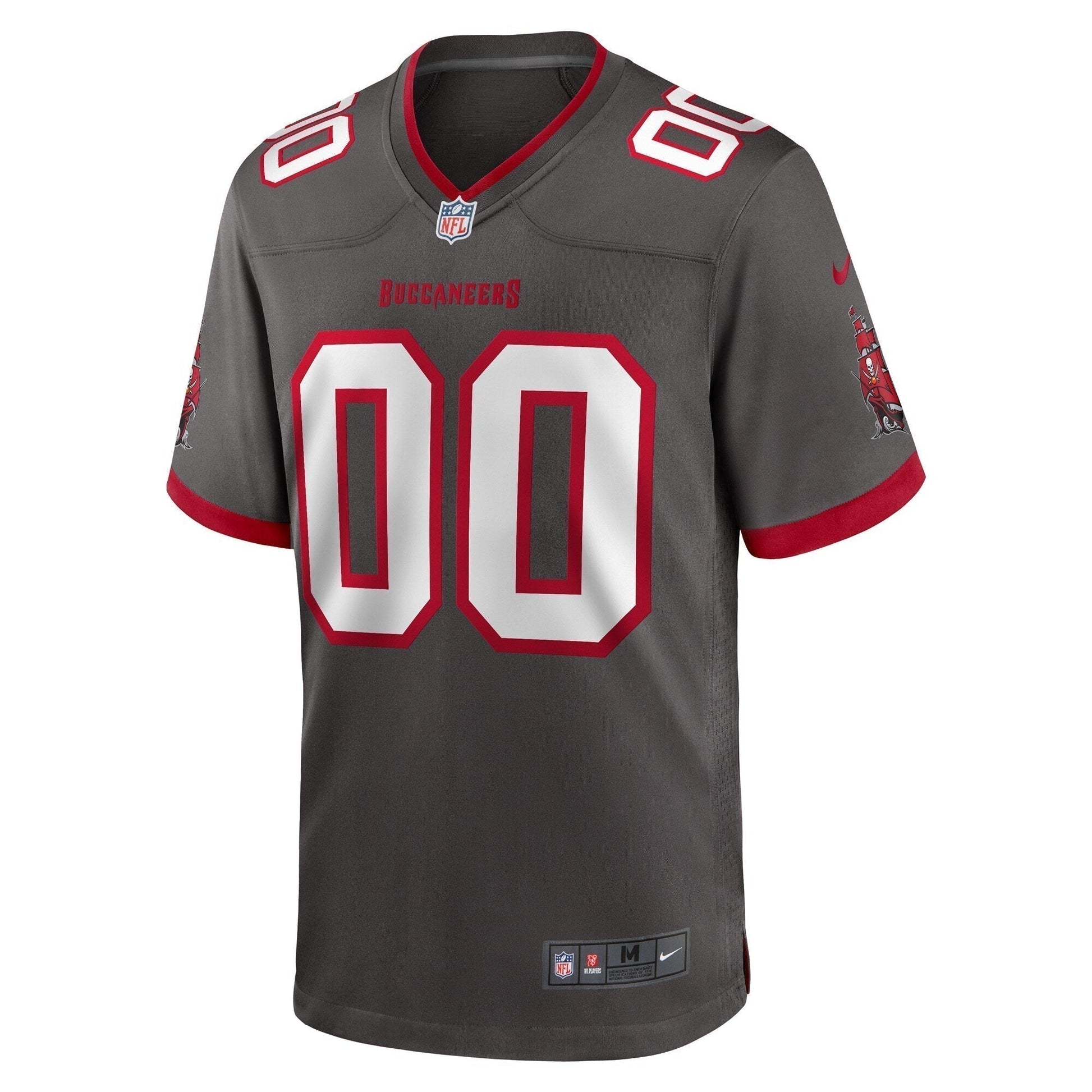 Tampa Bay Buccaneers Alternate Custom Game Jersey - Pewter football jersey product view 2