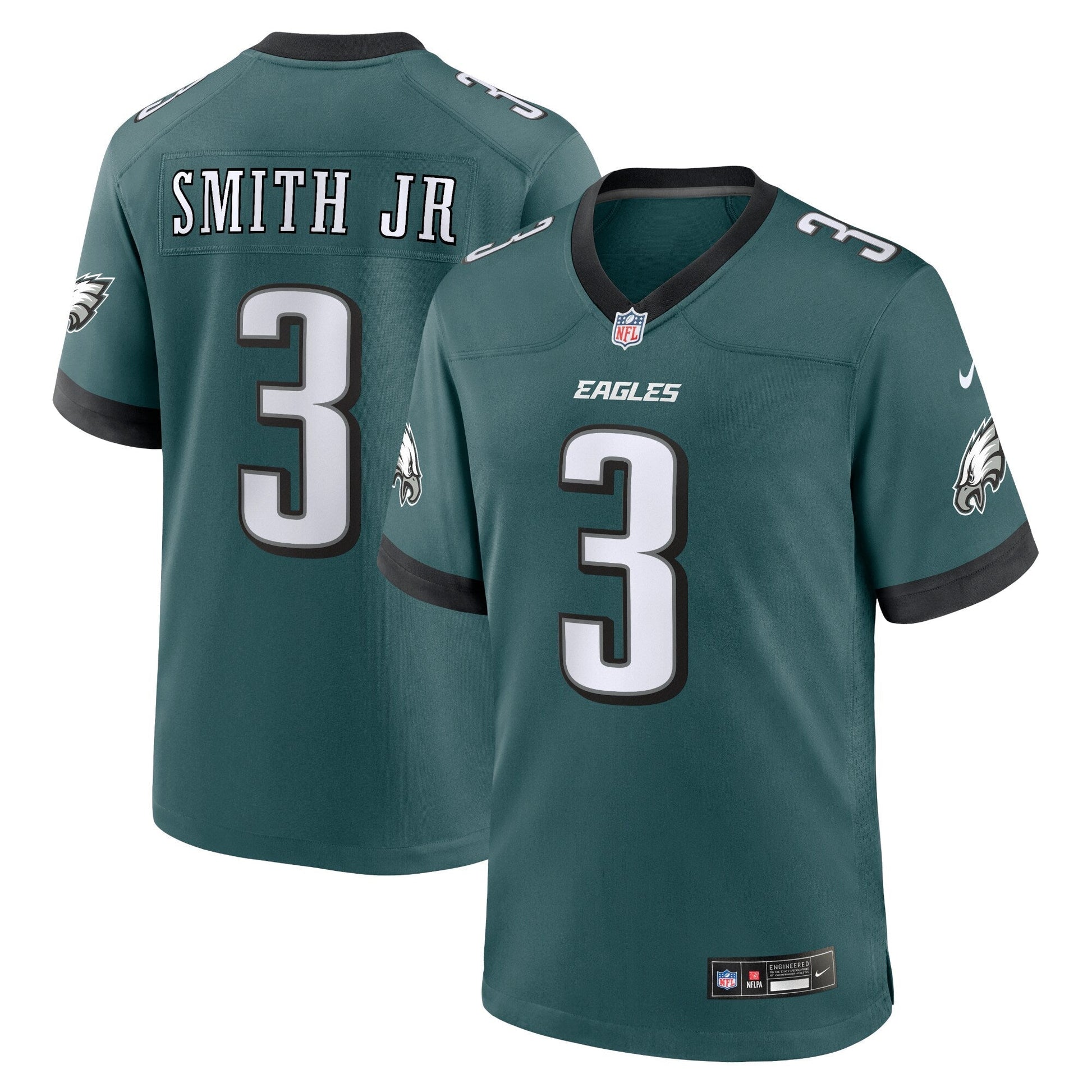 Nolan Smith Philadelphia Eagles Team Game Jersey - Midnight Green football jersey product view 1