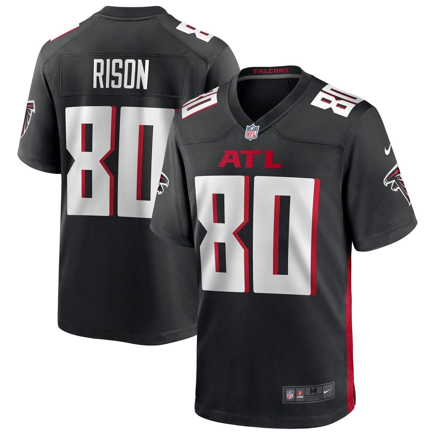 Andre Rison Atlanta Falcons Game Retired Jersey - Black football jersey product view 1