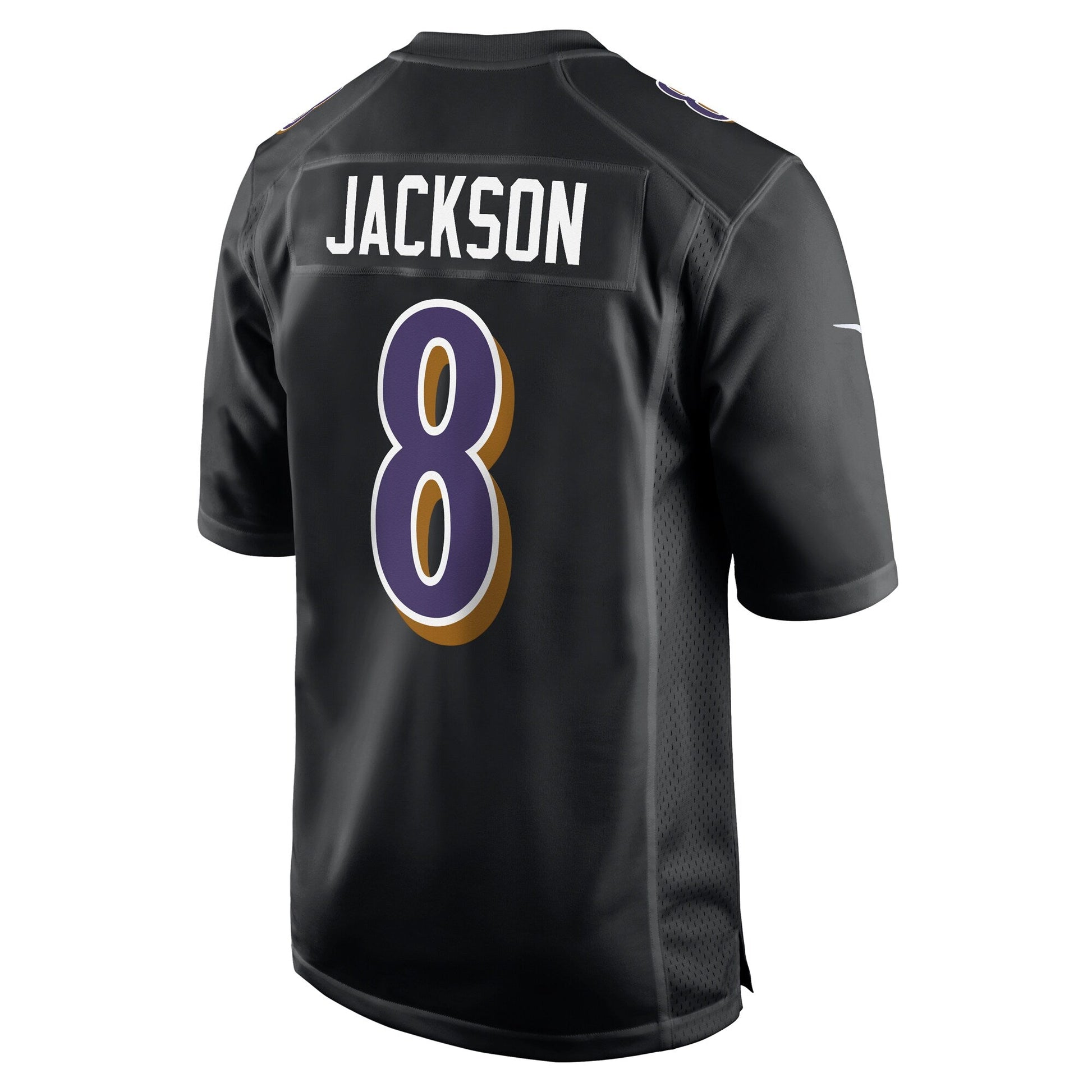 Lamar Jackson Baltimore Ravens Fashion Game Jersey - Black football jersey product view 3