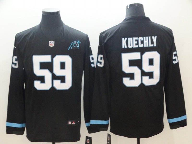 Men's Carolina Panthers #59 Luke Kuechly Black Player Game Jersey1 football jersey product view 1