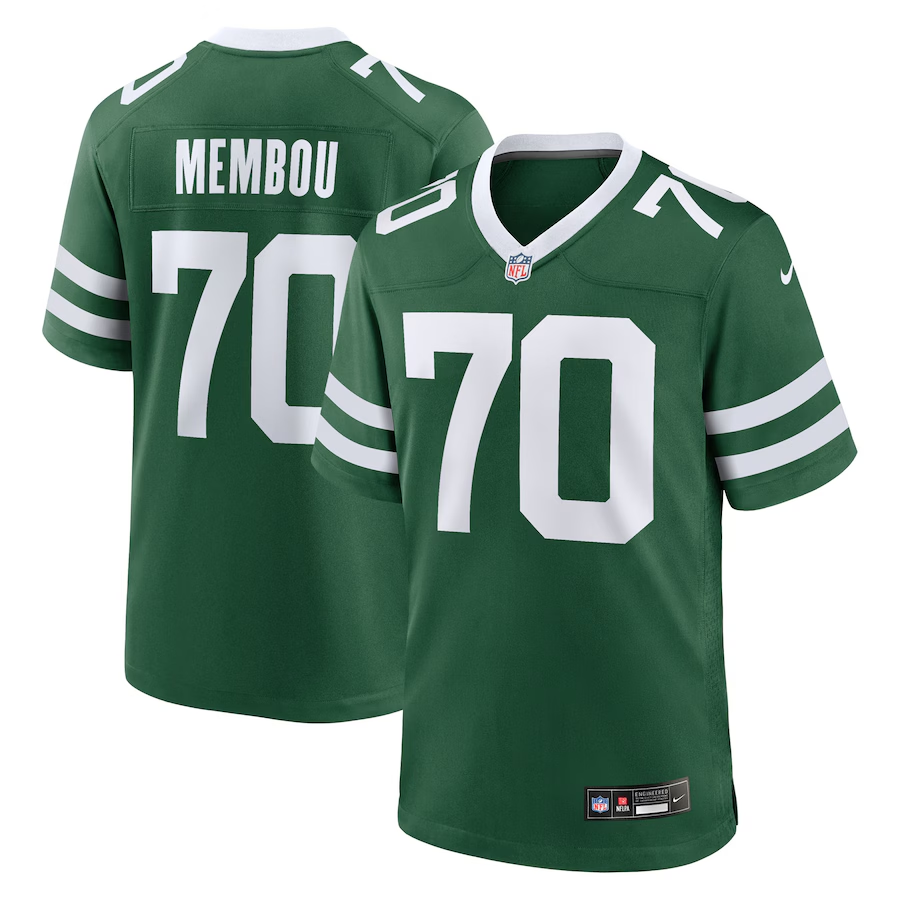 Men's New York Jets Armand Membou Legacy 2025 NFL Draft First Round Pick Game Jersey football jersey product view 1