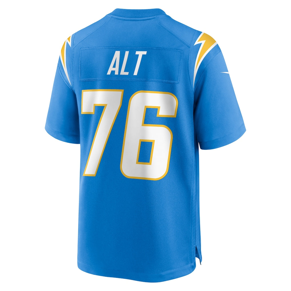LA.Chargers #76 Joe Alt Powder Blue Player Game Jersey football jersey product view 1