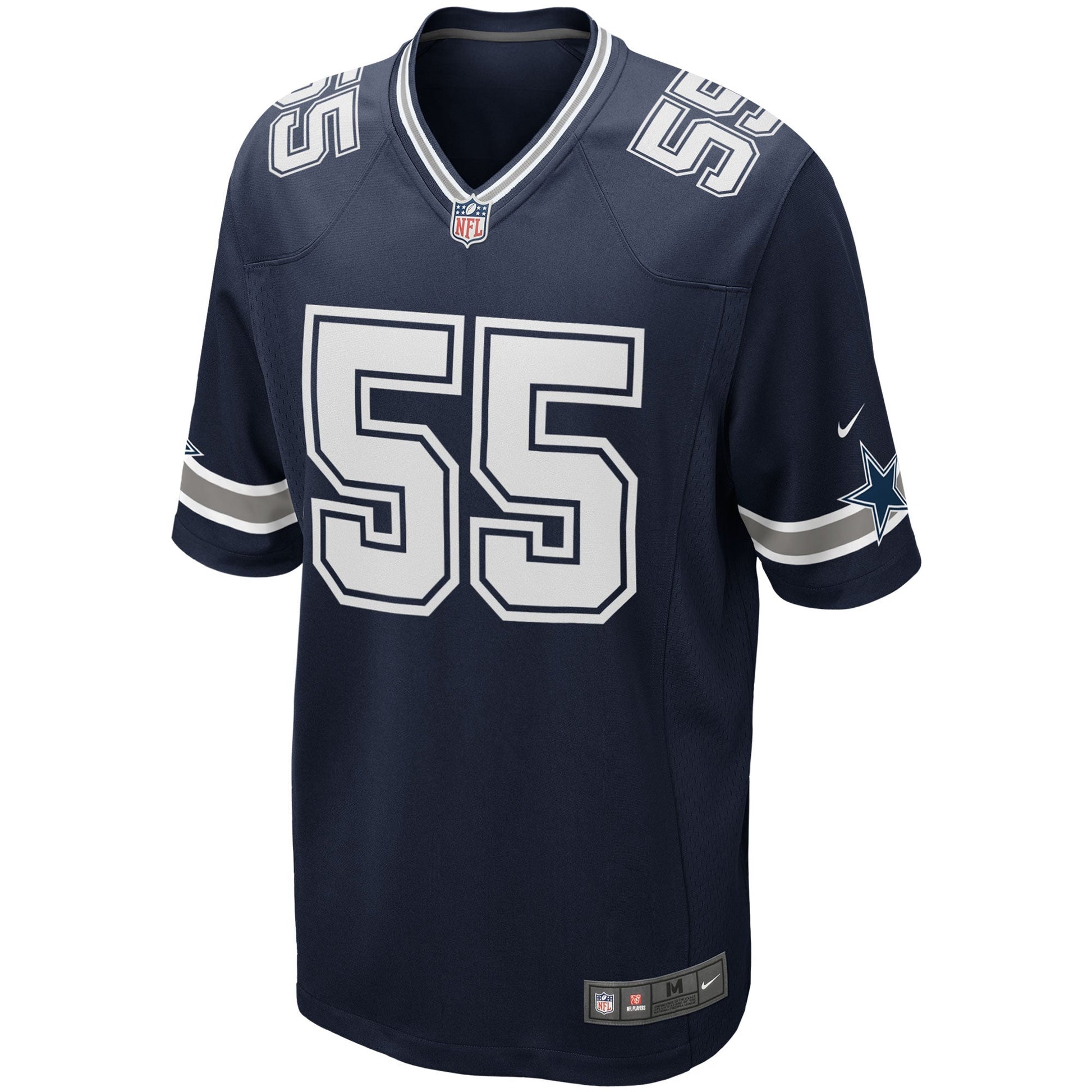 Leighton Vander Esch Dallas Cowboys Team Game Jersey - Navy football jersey product view 2