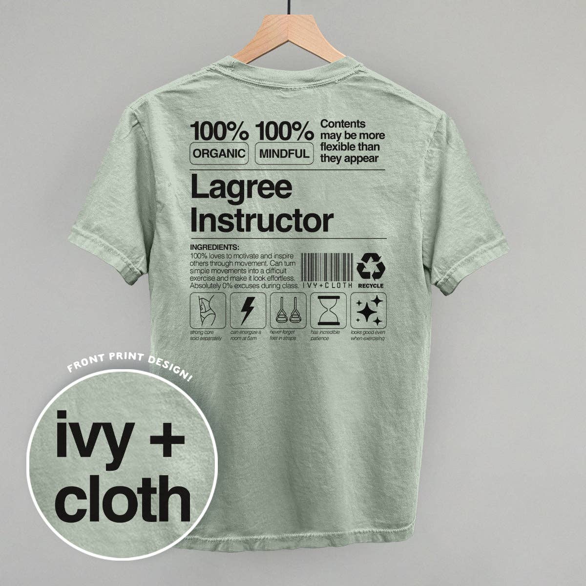 Lagree Instructor Nutrition Facts (Back Print) Unisex T-shirt, Sweatshirt, Hoodie, Long Sleeve Tee - T-Shirt, Sweatshirt, Hoodie