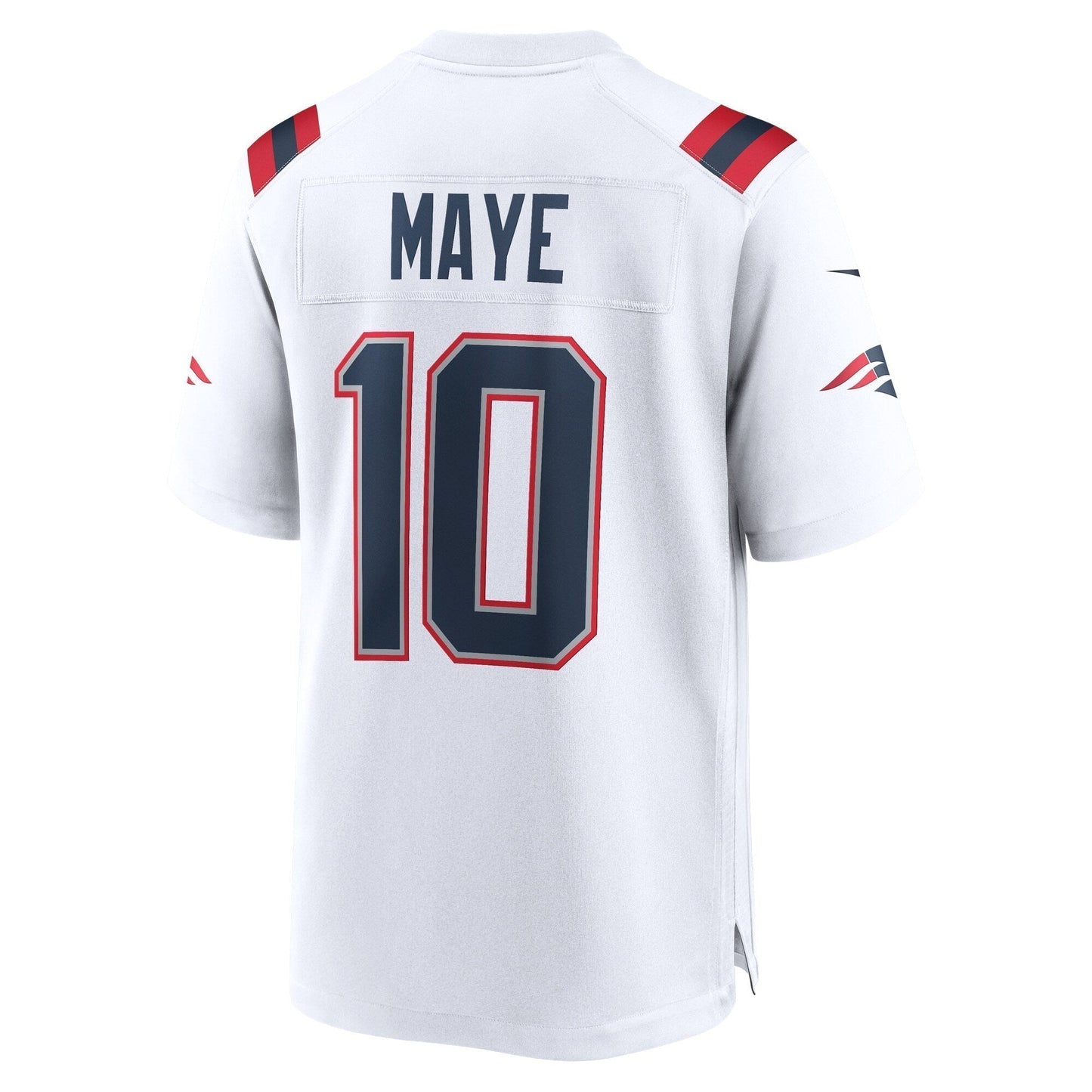 Drake Maye New England Patriots Game Jersey - White football jersey product view 3