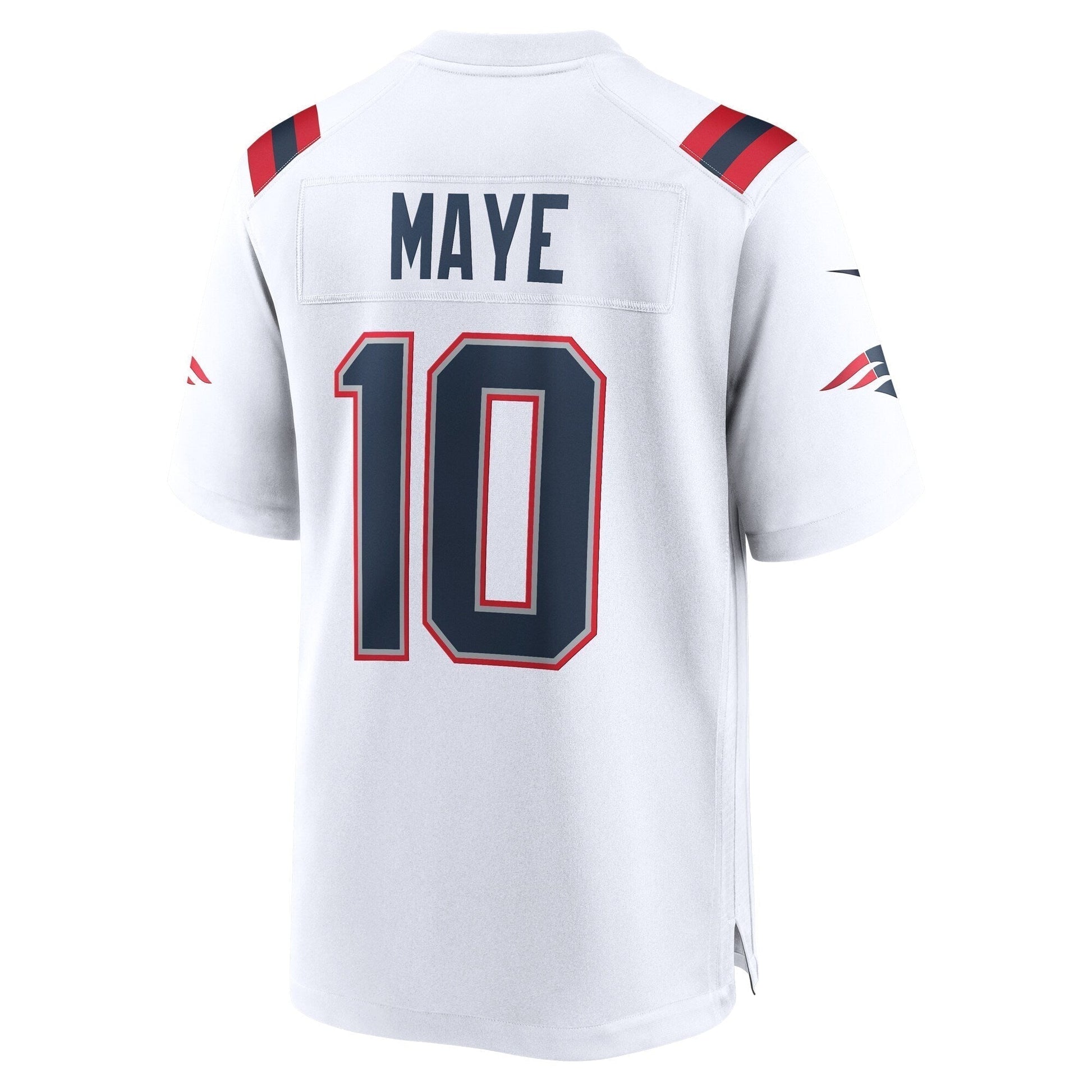 Drake Maye New England Patriots Game Jersey - White football jersey product view 3