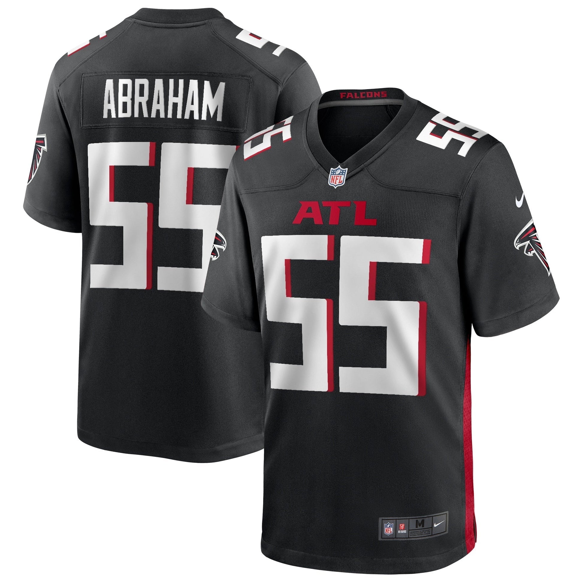John Abraham Atlanta Falcons Game Retired Jersey - Black football jersey product view 1