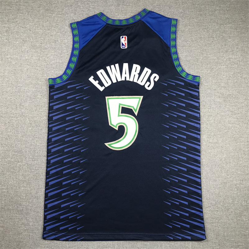 Timberwolves #5 Blue City Edition Jersey basketball jersey product view 2