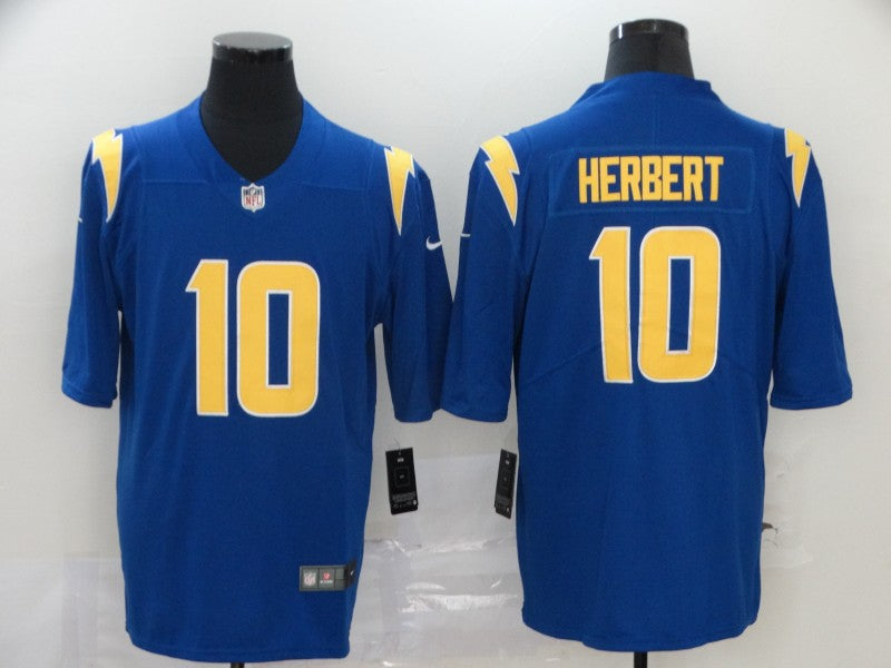 Men's Los Angeles Chargers Justin Herbert Blue 2nd Alternate Game Jersey football jersey product view 1