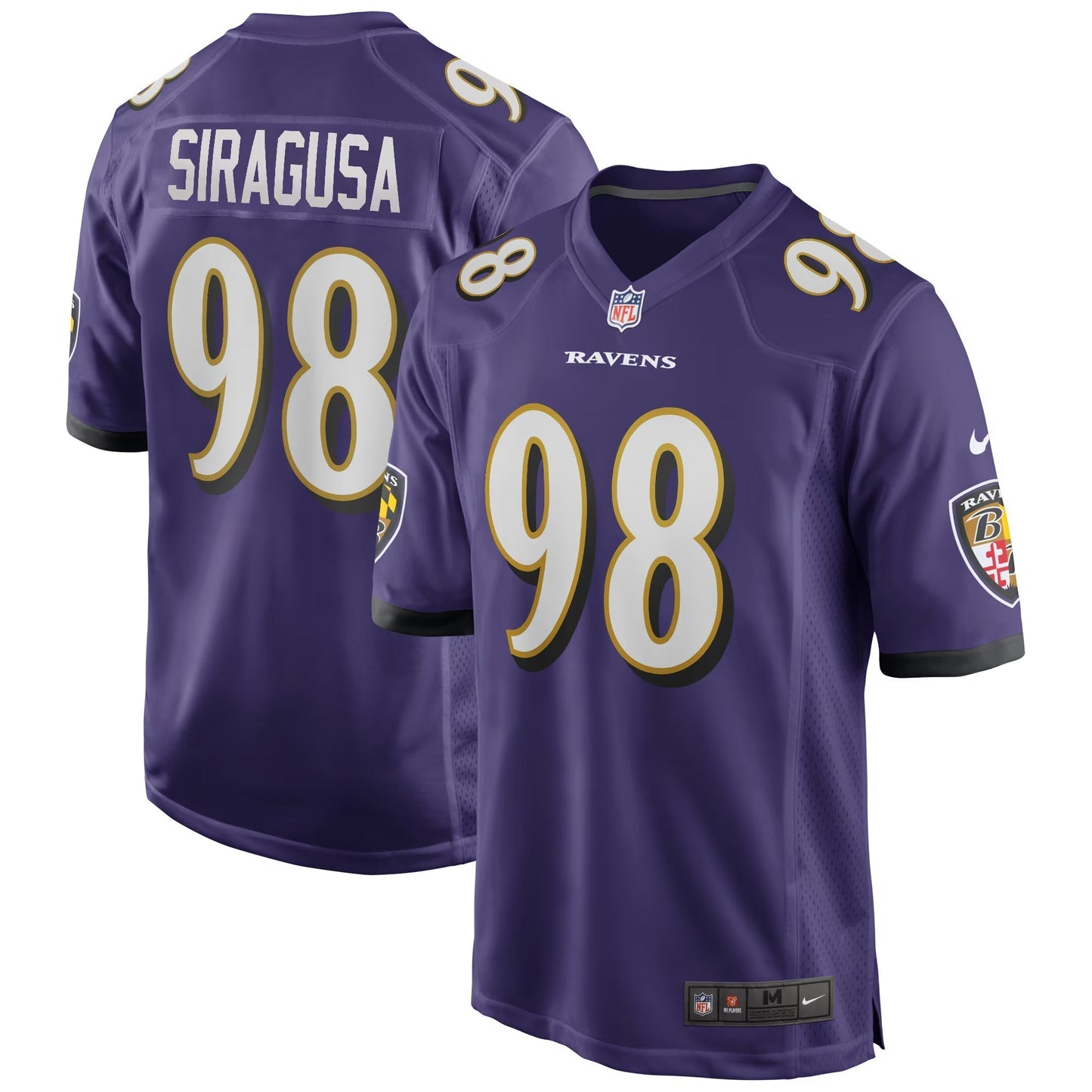 Baltimore Ravens Tony Siragusa Purple Game Retired Player Jersey football jersey product view 1
