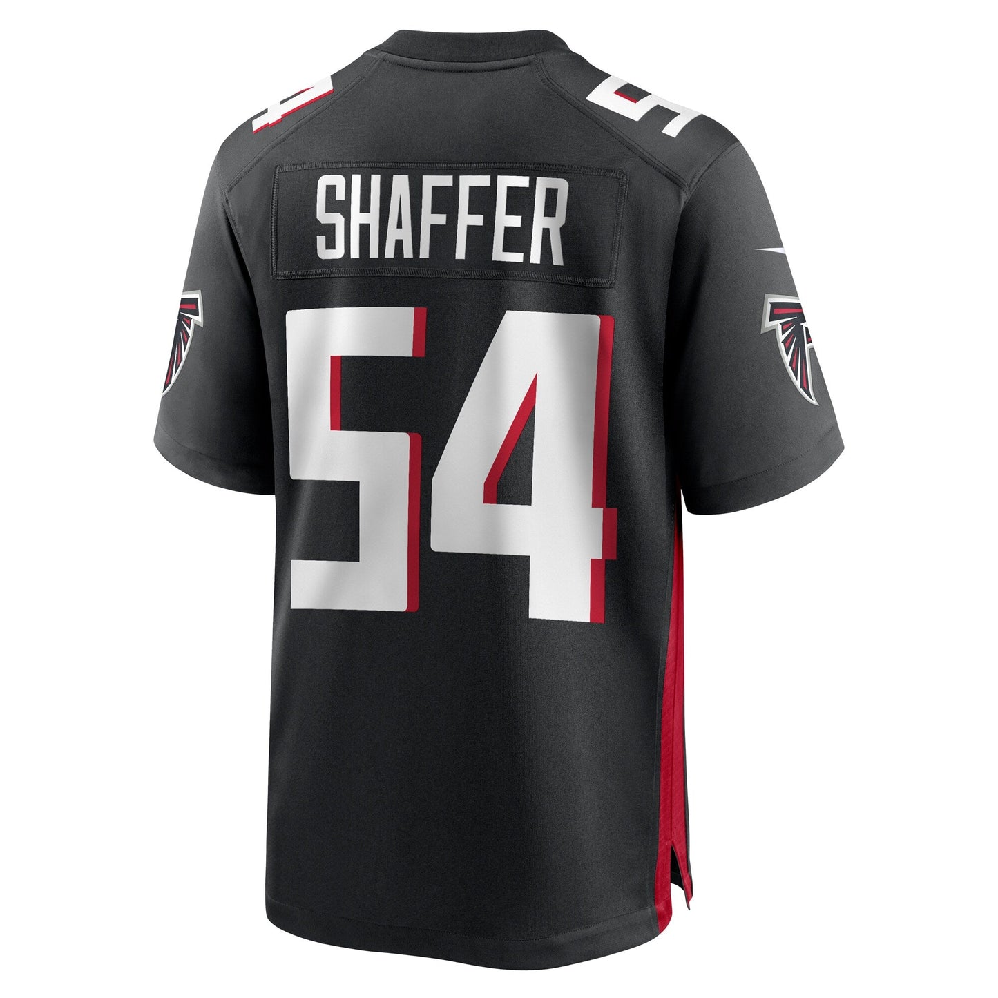 Justin Shaffer Atlanta Falcons Game Jersey - Black football jersey product view 3