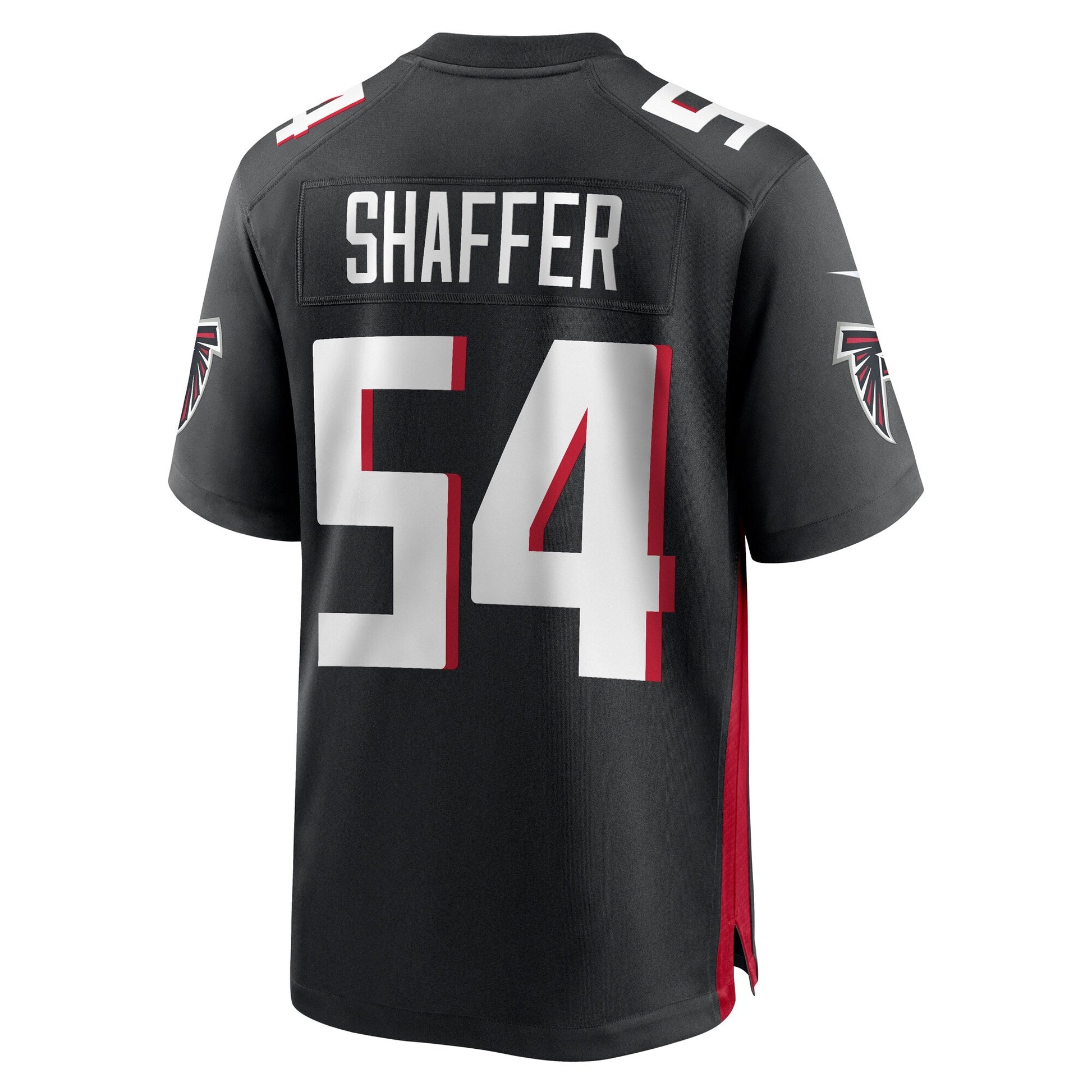 Justin Shaffer Atlanta Falcons Game Jersey - Black football jersey product view 3