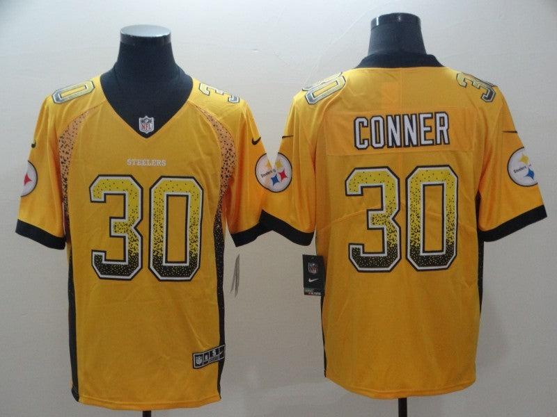 Men's Pittsburgh Steelers James Conner #30 Gold Game Jersey1 football jersey product view 1