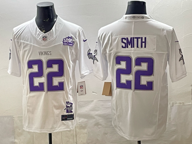 Men's Minnesota Vikings Harrison Smith #22 White Alternate Game Jersey football jersey product view 1