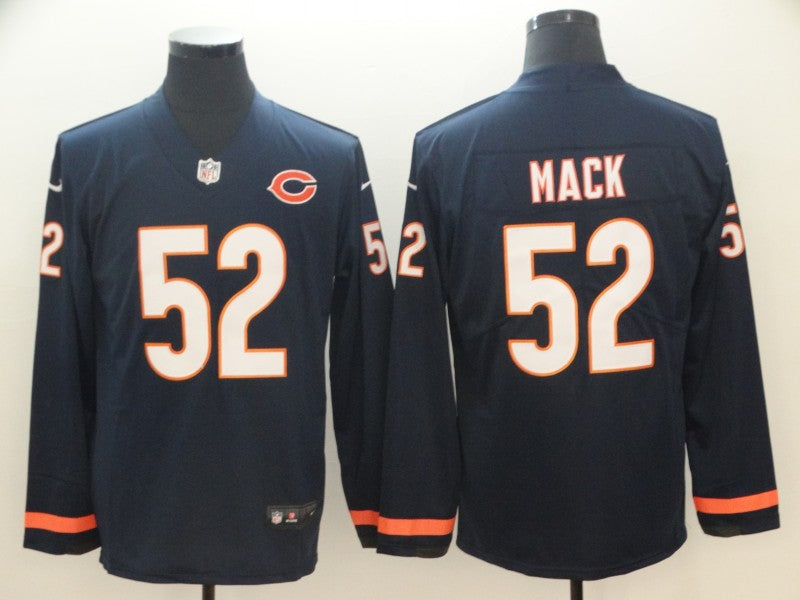 Men's Chicago Bears Khalil Mack #52 Navy Player Game Jersey1 football jersey product view 1