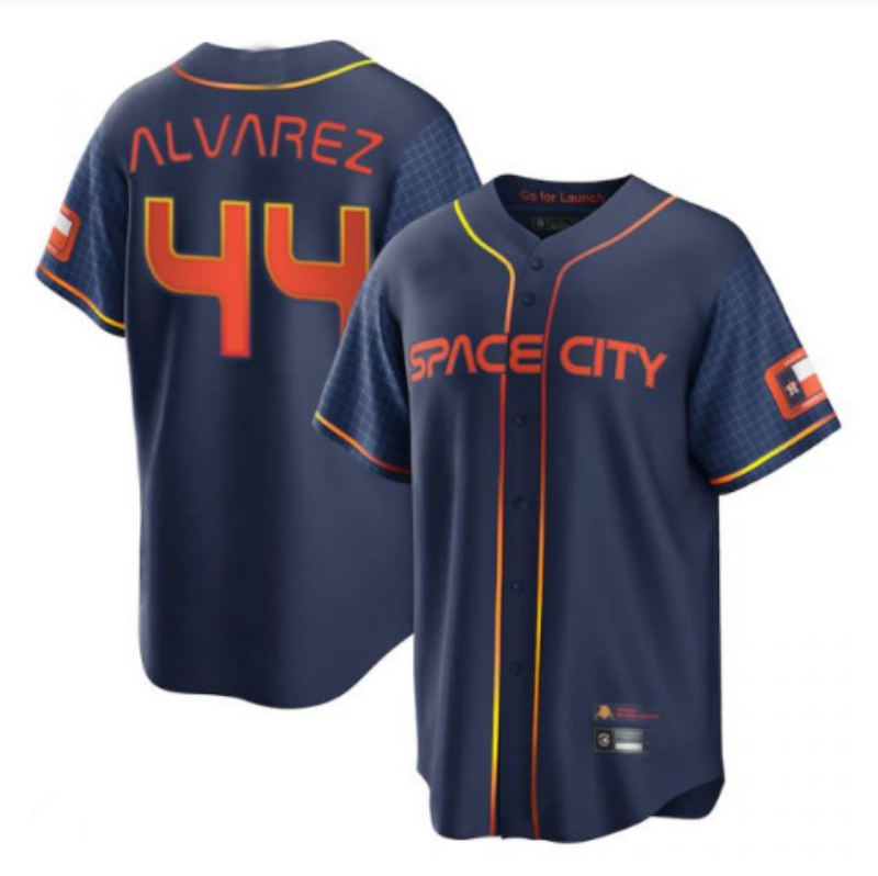 Baseball Jerseys New Houston Astros 44 Yordan Alvarez Navy Stitched 2022 Space City Connect Jerseys baseball jersey product view 1