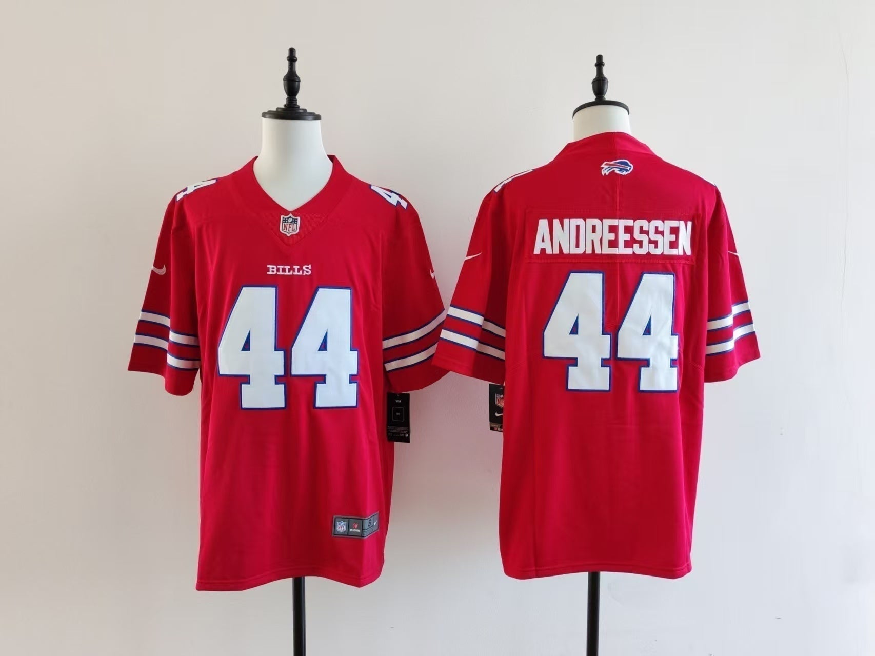 Men's Buffalo Bills Joe Andreessen Jersey-Red football jersey product view 1