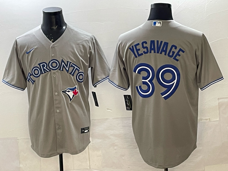 Men's Toronto Blue Jays Trey Yesavage Gray Player Jersey baseball jersey product view 1