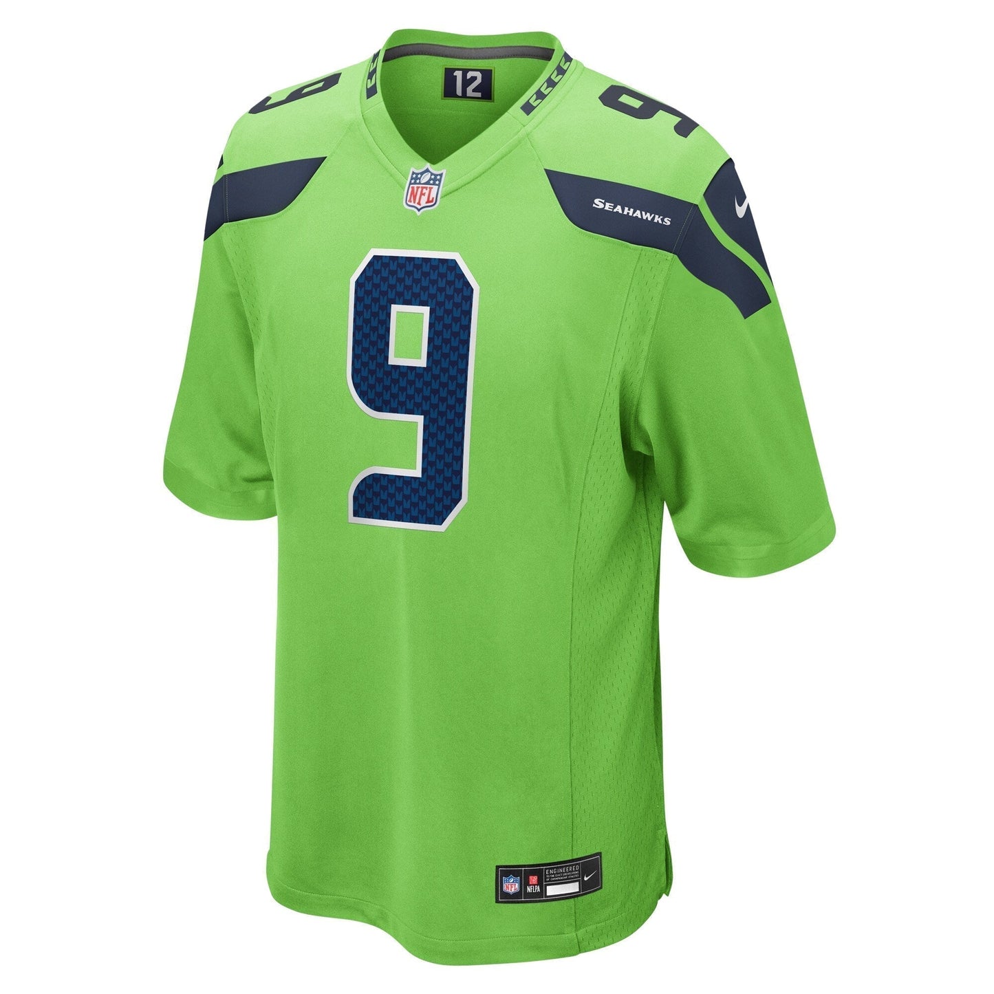Kenneth Walker III Seattle Seahawks Game Jersey - Neon Green football jersey product view 2