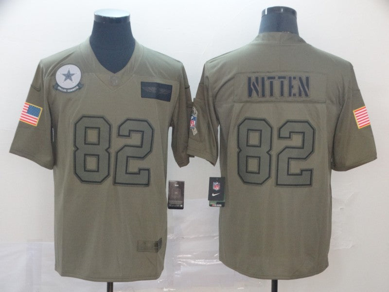 Men's Dallas Cowboys Jason Witten #82 Brown Player Game Jersey1 football jersey product view 1