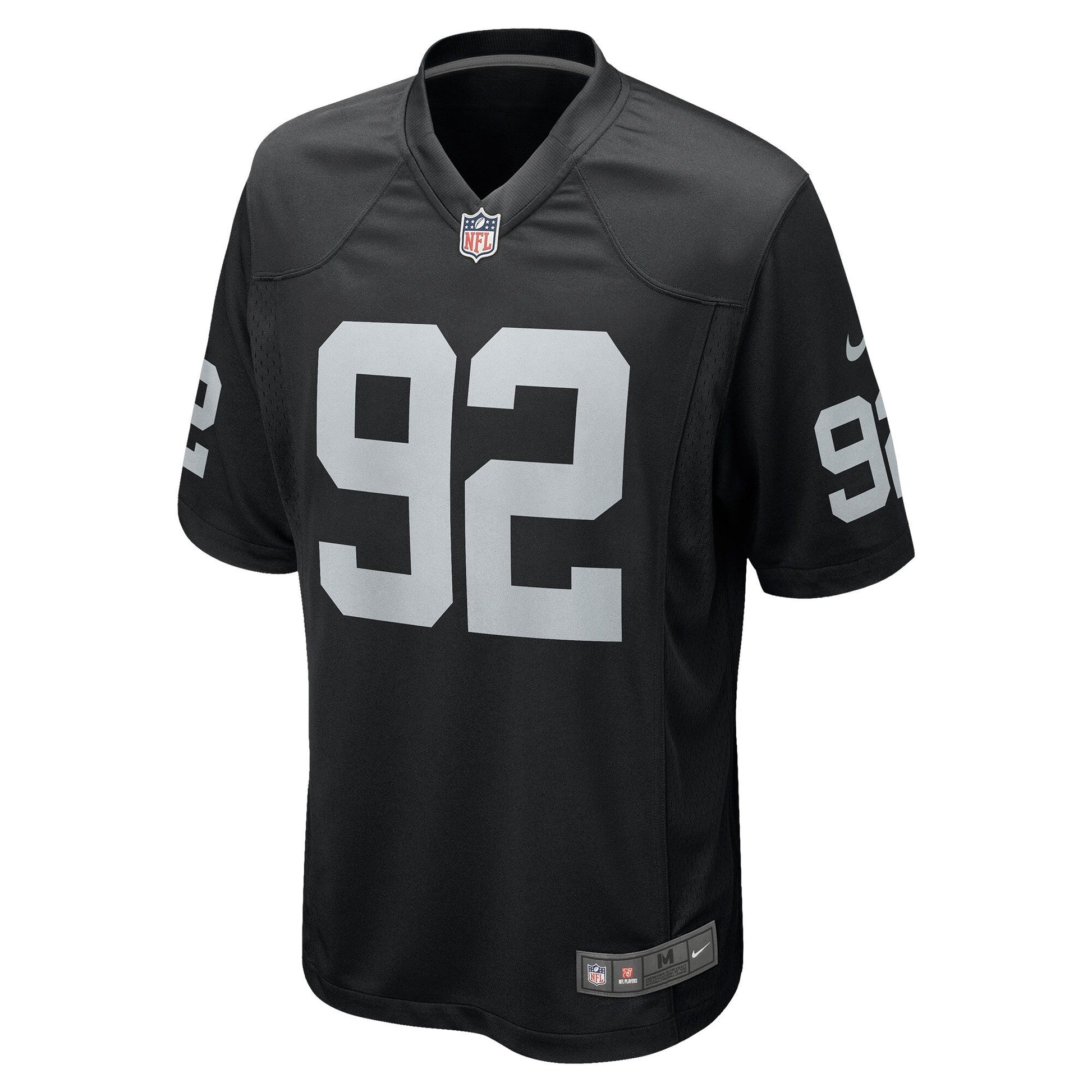 Richard Seymour Las Vegas Raiders Retired Game Jersey - Black football jersey product view 2
