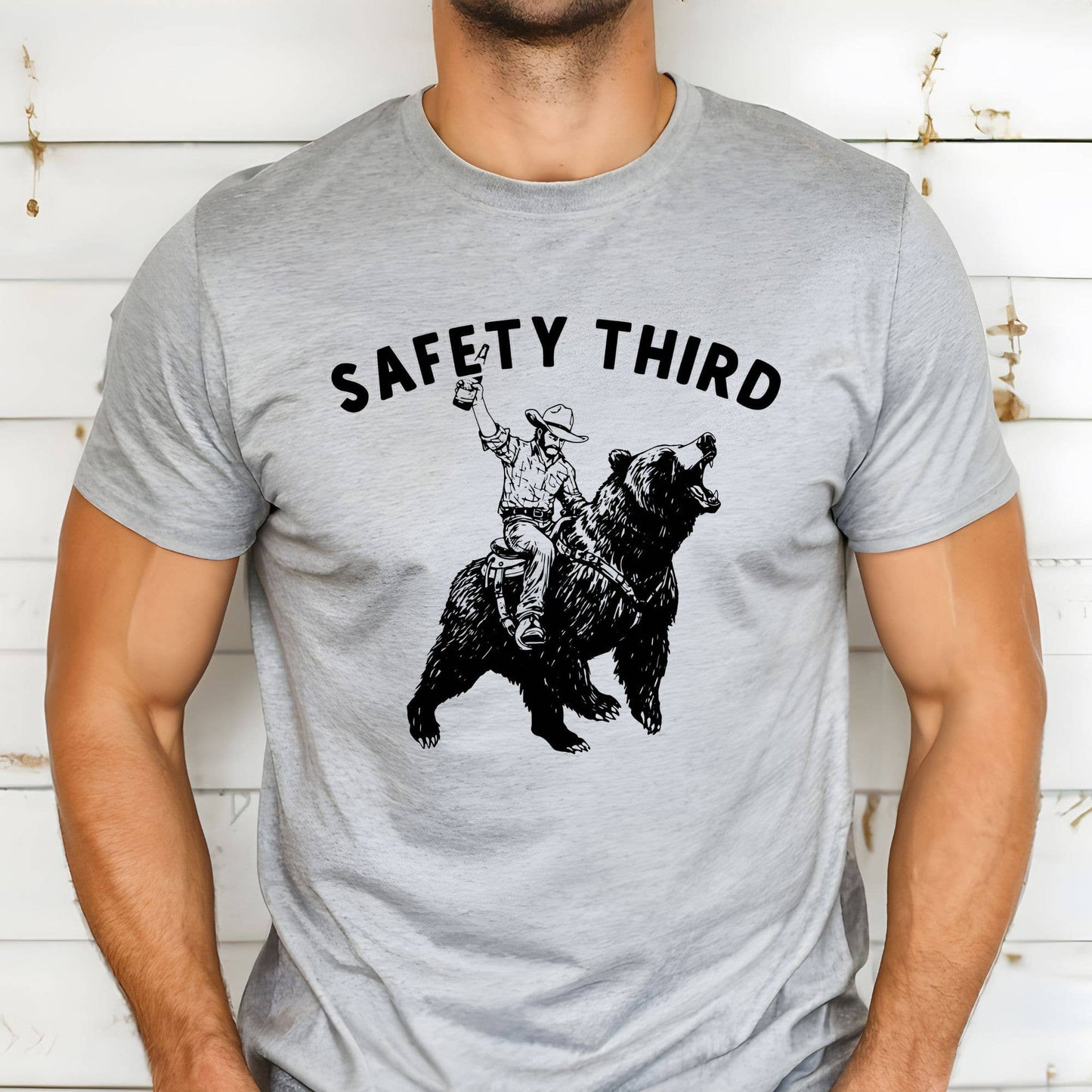 Safety Third Bear Rider Graphic Tee 281 Unisex T-shirt, Sweatshirt, Hoodie, Long Sleeve Tee - T-Shirt, Sweatshirt, Hoodie