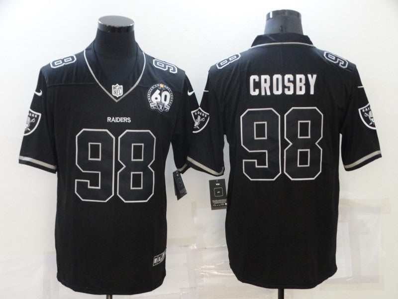 Men's Las Vegas Raiders Maxx Crosby #98 Black Alternate Game Jersey1 football jersey product view 1