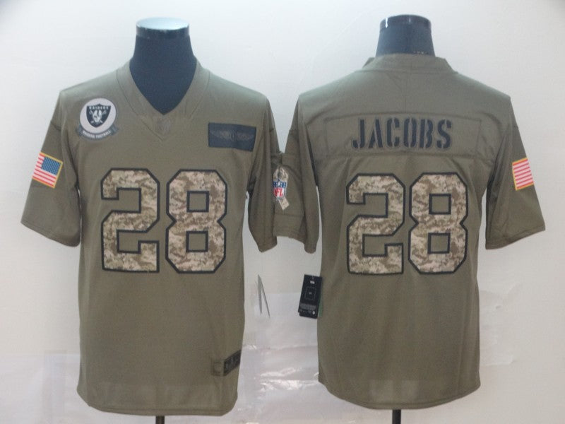 Men's Las Vegas Raiders Josh Jacobs #28 Brown Player Game Jersey1 football jersey product view 1