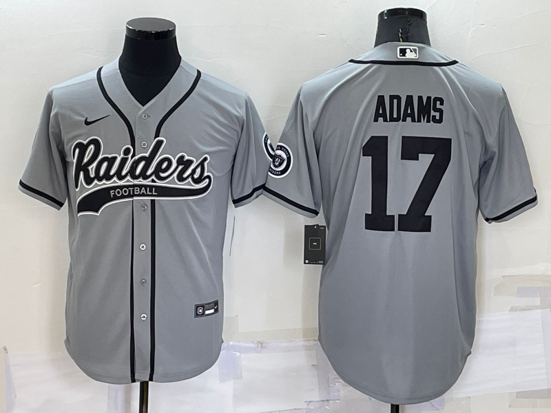 Men's Las Vegas Raiders Davante Adams #17 Gray Game Jersey1 Joint Edition football jersey product view 1