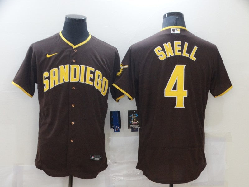 Men's San Diego Padres Wil Myers #4 Brown Player Stitched Jersey1 baseball jersey product view 1
