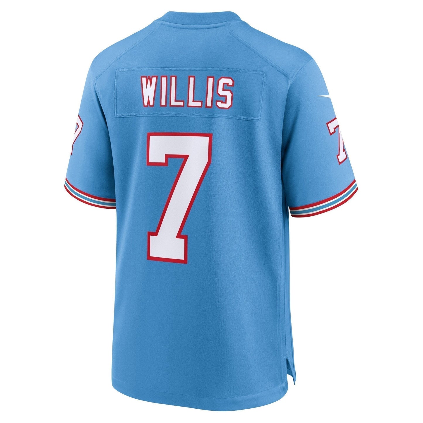 Malik Willis Tennessee Titans Oilers Throwback Alternate Game Jersey - Light Blue football jersey product view 3