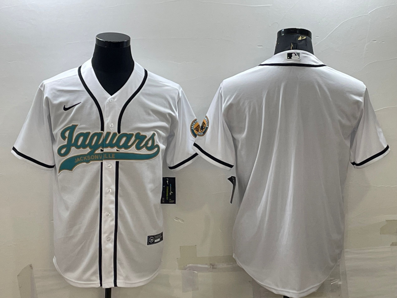 Men's Jacksonville Jaguars White Blank Jersey1 football jersey product view 1