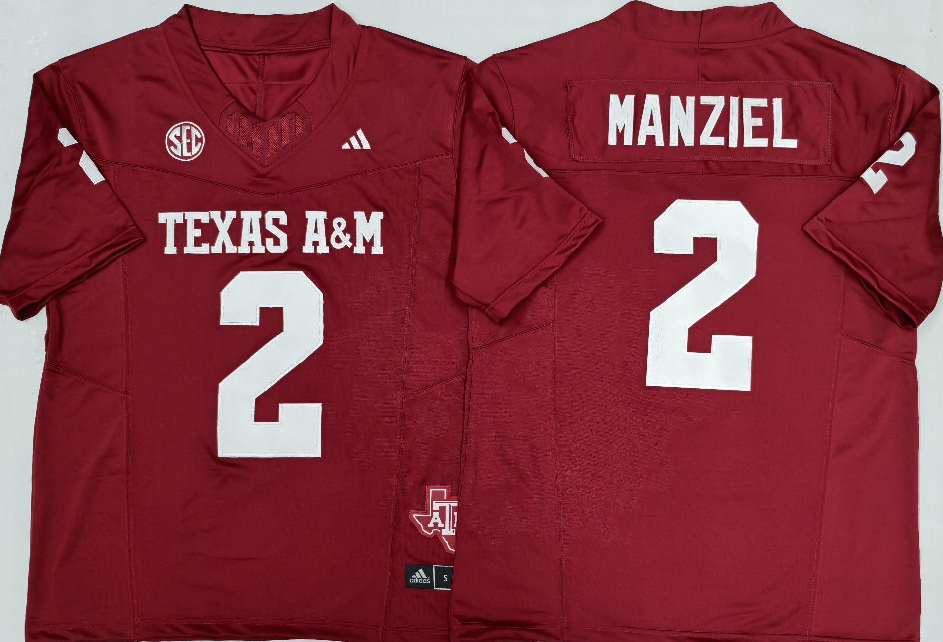 Men's Texas A&M Aggies Johnny Manziel #2 Red Player Game Jersey sports jersey product view 1