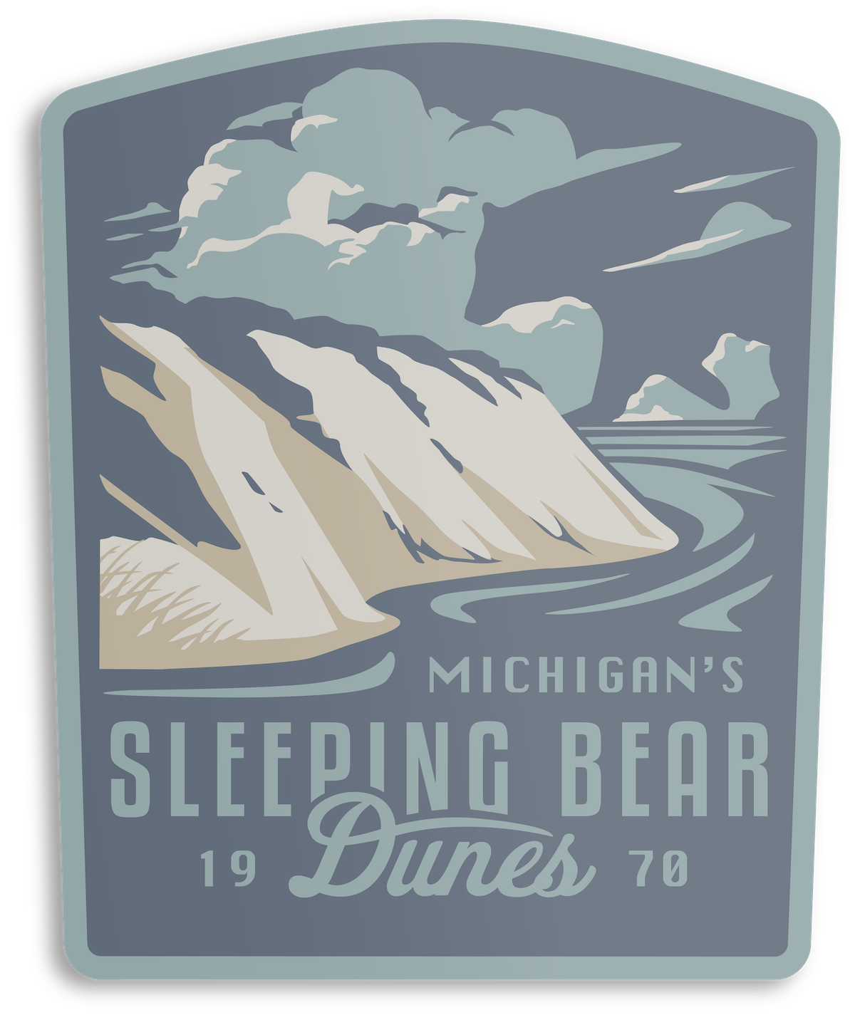 Sleeping Bear Dunes Sticker Unisex T-shirt, Sweatshirt, Hoodie, Long Sleeve Tee - T-Shirt, Sweatshirt, Hoodie