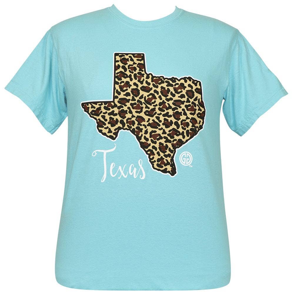 Leopard Texas Comfort Color Lagoon Blue-SS-1294 Unisex T-shirt, Sweatshirt, Hoodie, Long Sleeve Tee - T-Shirt, Sweatshirt, Hoodie