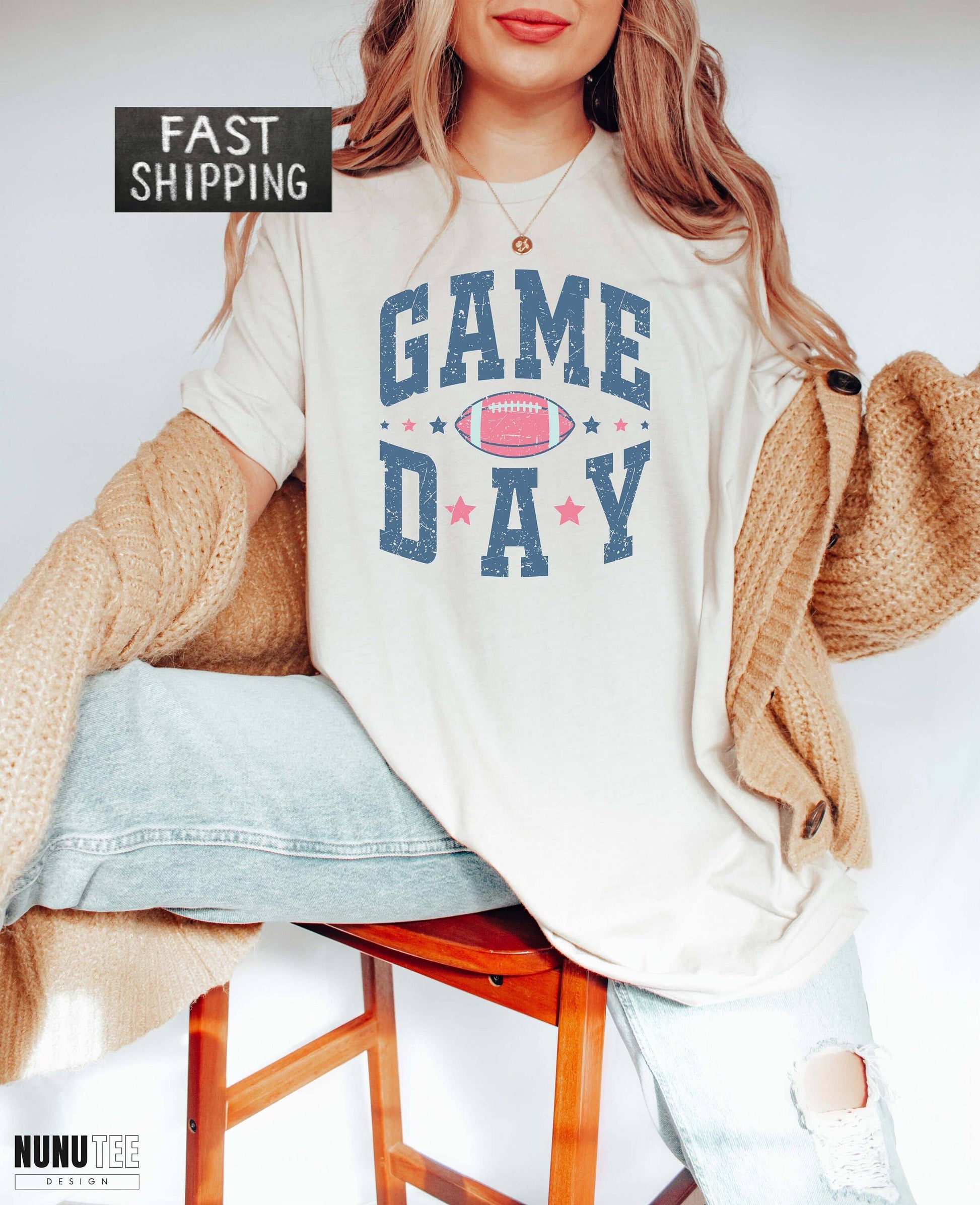 Retro Varsity Football Game Day Shirt  Sports Mom Tee Unisex T-shirt, Sweatshirt, Hoodie, Long Sleeve Tee - T-Shirt, Sweatshirt, Hoodie
