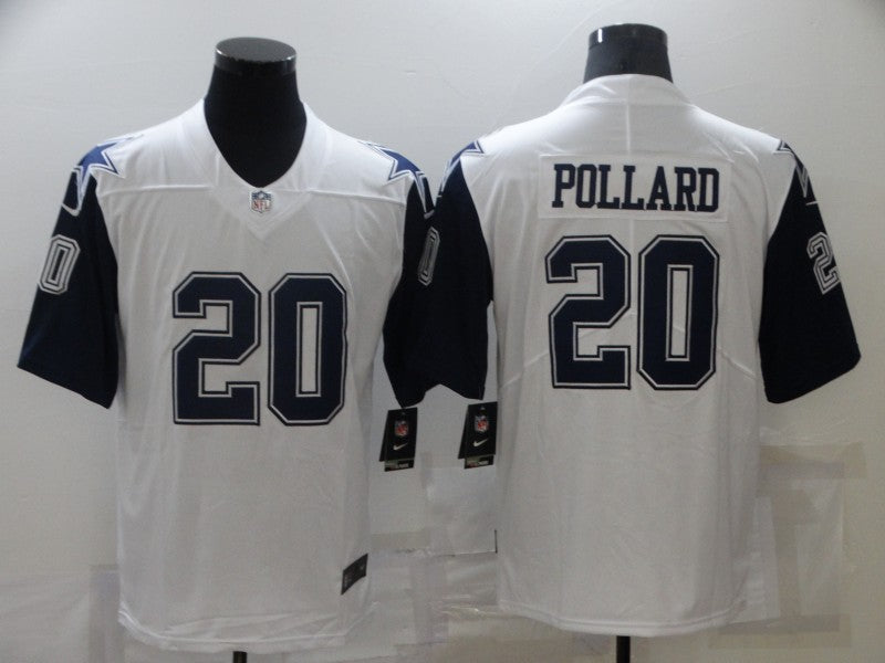 Men's Dallas Cowboys Tony Pollard #20 White Game Jersey1 football jersey product view 1