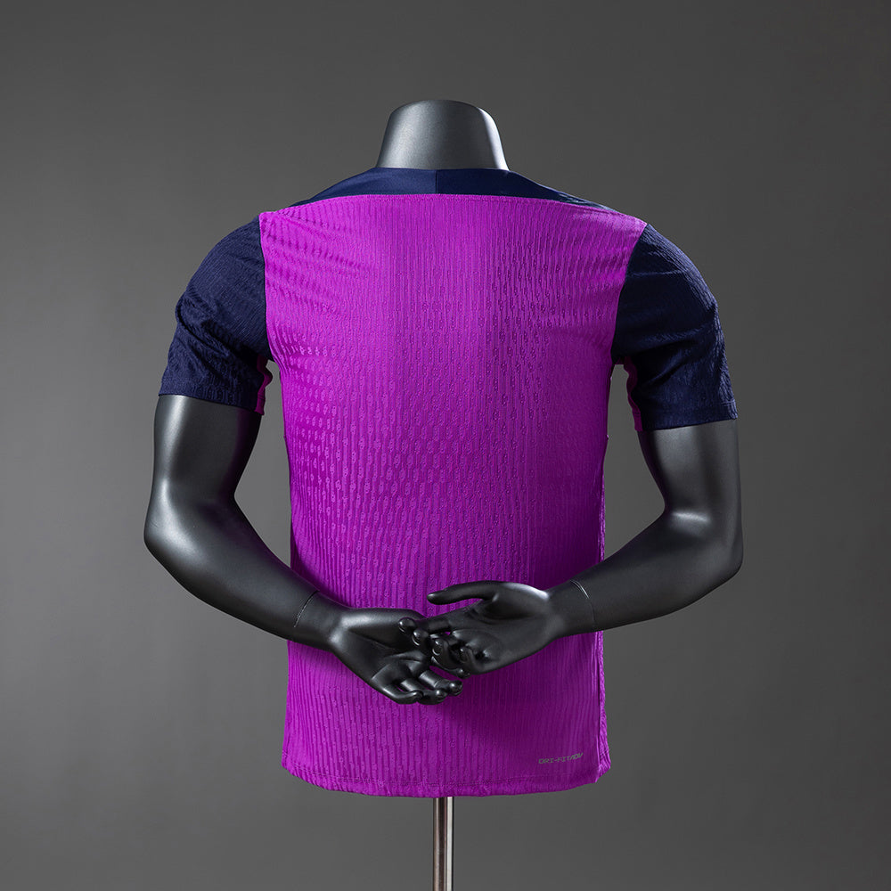 Barcelona 25/26 Pre-Match Training Player Version Jersey - Purple sports jersey product view 2