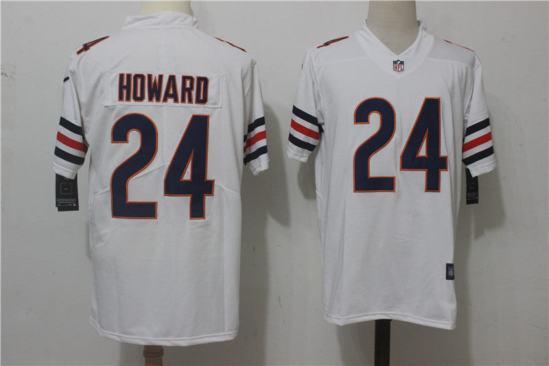 Men's Chicago Bears Jordan Howard #24 White Game Jersey1 basketball jersey product view 1