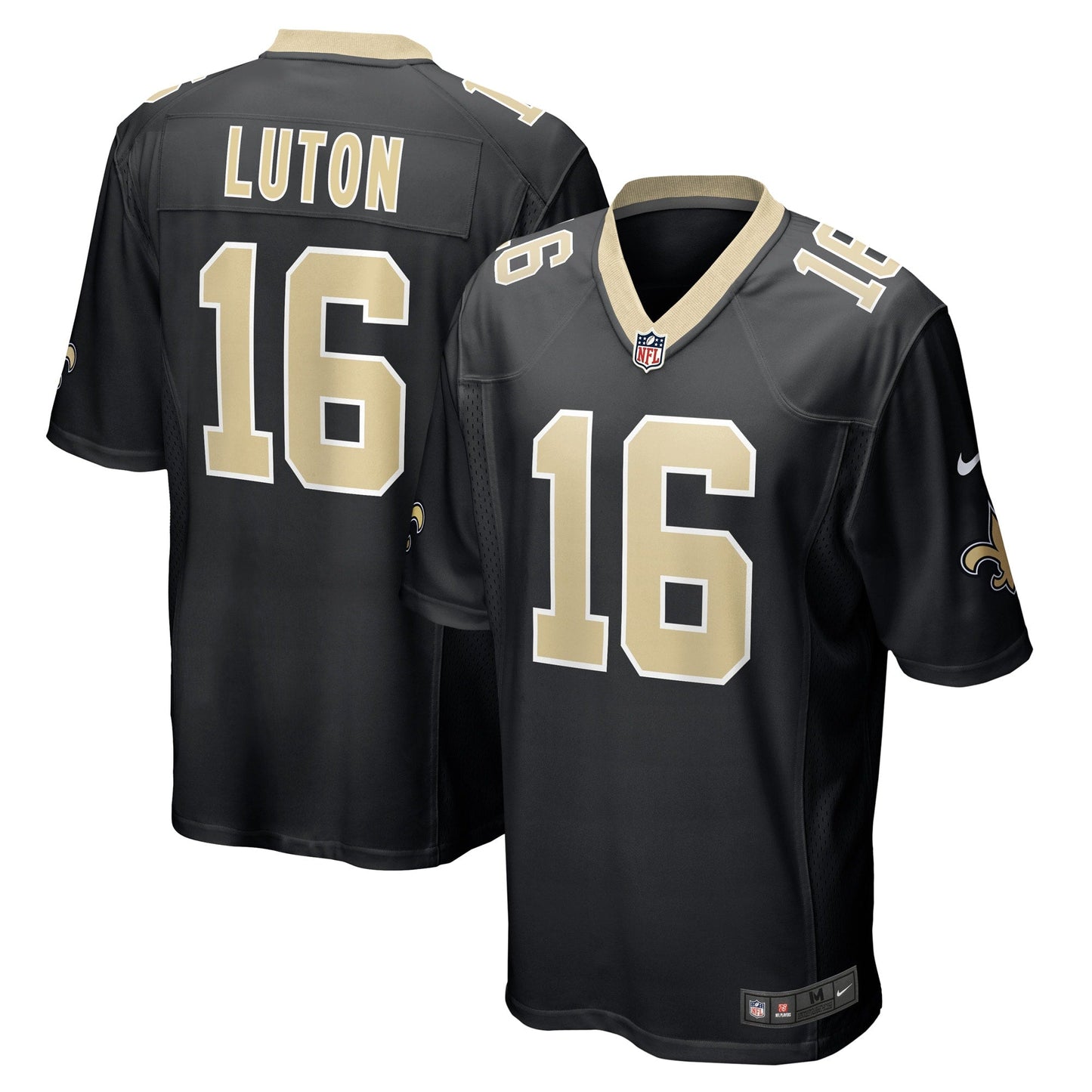 Jake Luton New Orleans Saints Game Jersey - Black football jersey product view 1