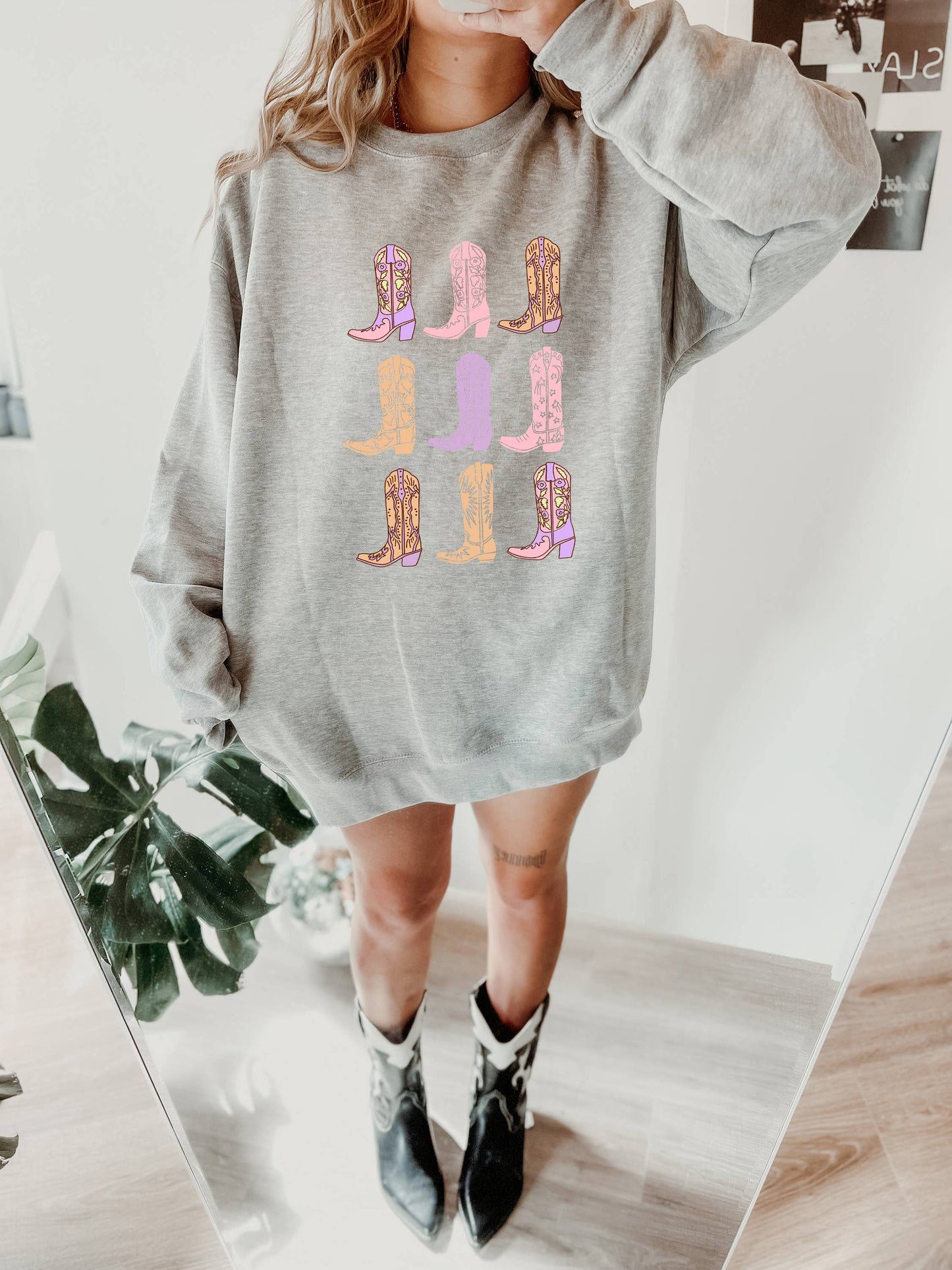 Transfer Only, Cowgirl Screen Print Transfer, Western Unisex T-shirt, Sweatshirt, Hoodie, Long Sleeve Tee - T-Shirt, Sweatshirt, Hoodie