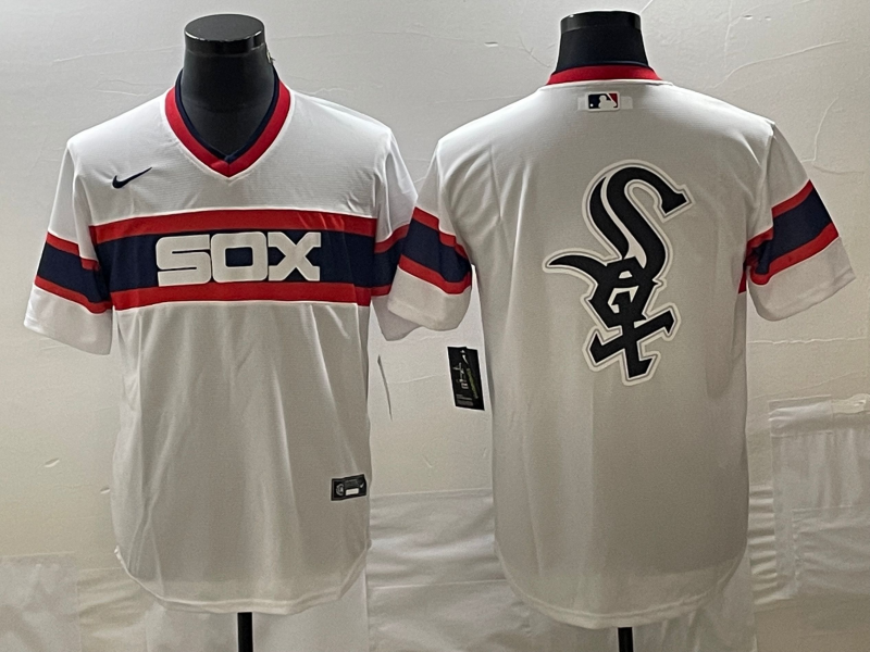 Men's Chicago White Sox White Home Cooperstown Collection Team Jersey1 baseball jersey product view 1