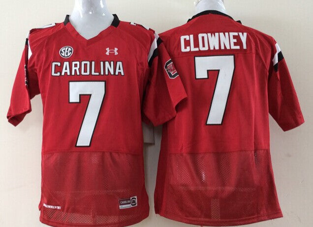 Men's South Carolina Gamecock Jadeveon Clowney #7 Maroon Player Game Jersey sports jersey product view 1