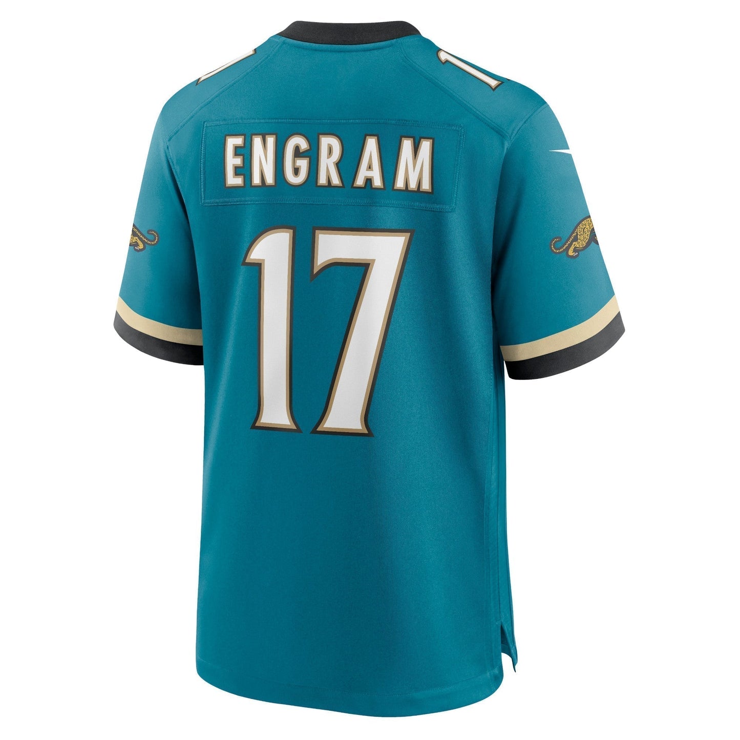 Evan Engram Jacksonville Jaguars Prowler Throwback Game Jersey - Teal football jersey product view 3